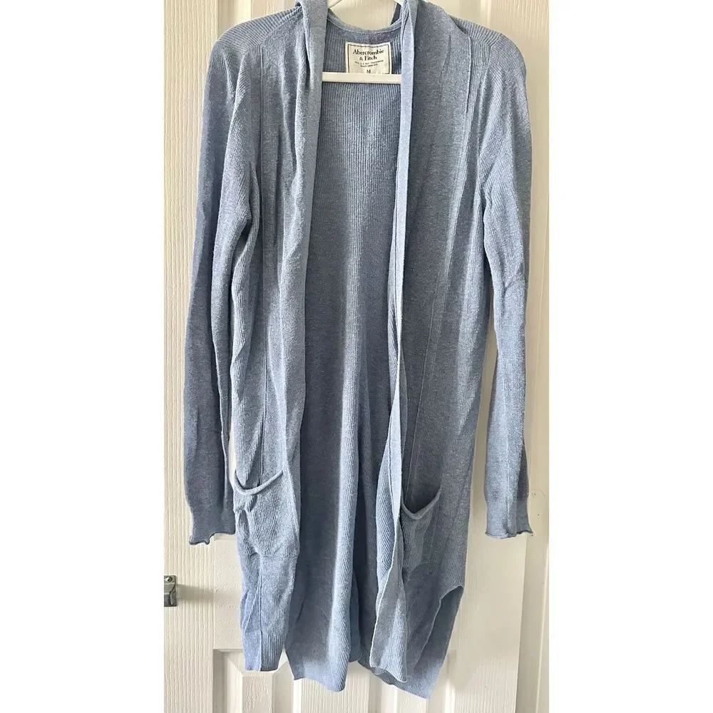 Abercrombie light navy hooded duster
